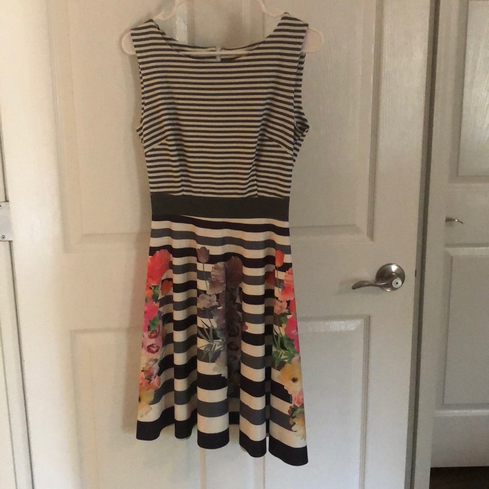 Floral striped dress